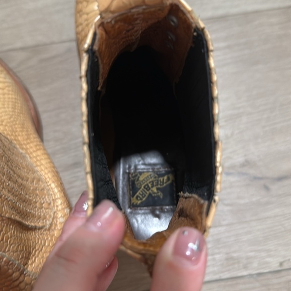 Freebird by Steven Faith Golden Yellow Snakeskin Cowboy Leather Ankle Boots - Picture 7 of 8